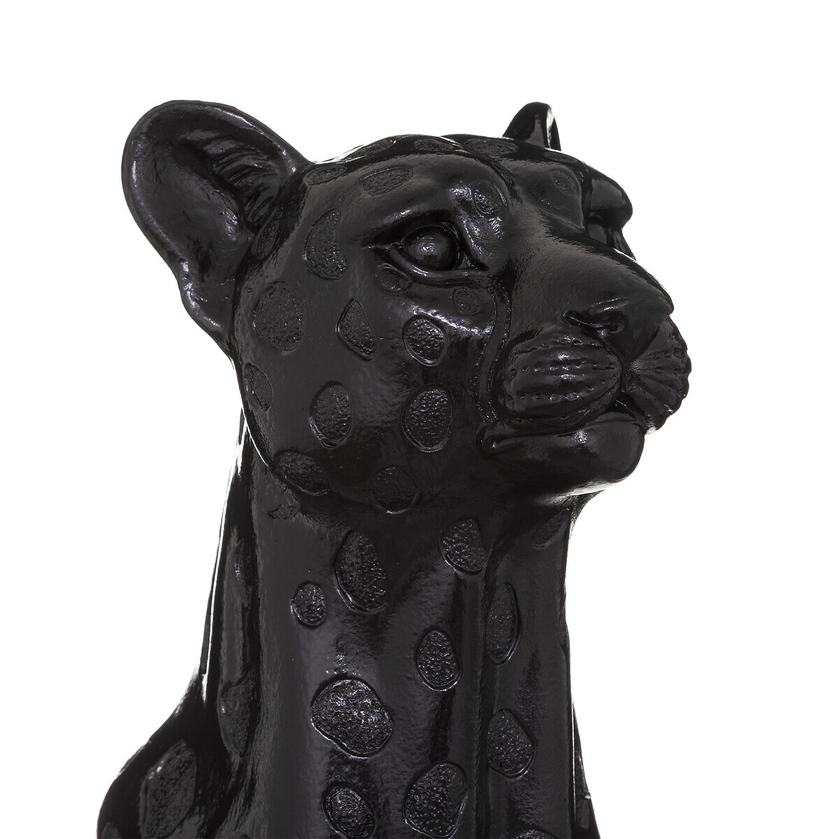 Leopard statue "Artifice" Black, H.90 cm