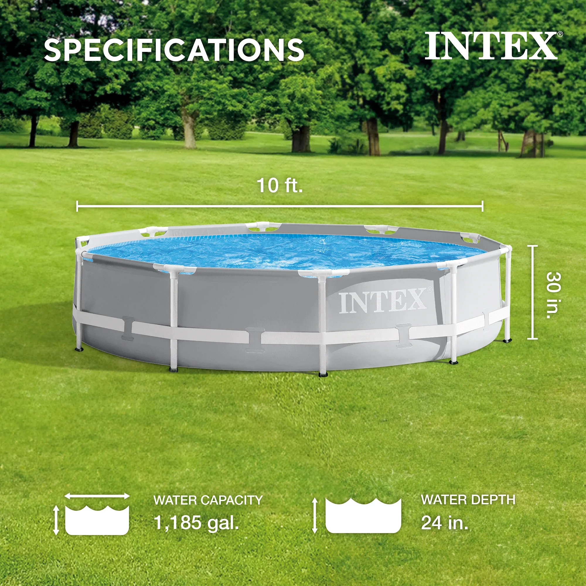 Intex 26719EH 14ft x 42in Prism Frame Above Ground Swimming Pool with Pump - Image 21