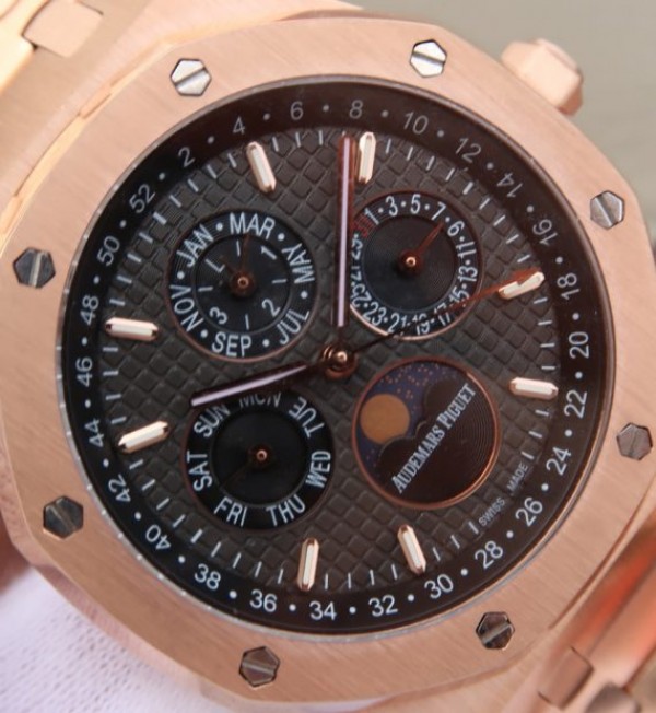 Replica Audemars Piguet JF Royal Oak 41mm 26574 RG Black Textured Dial A5134 - Top club