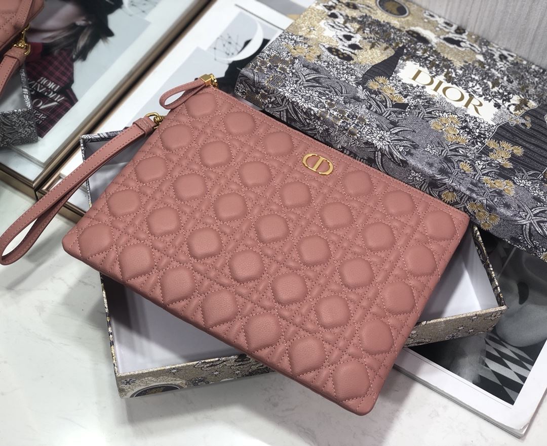 Lagre Dior Caro Daily Pouch Pink/Black/Blue/Brown For Women‎ 12in/30cm CD S5086UWHC_M81P1:1High-quality replica