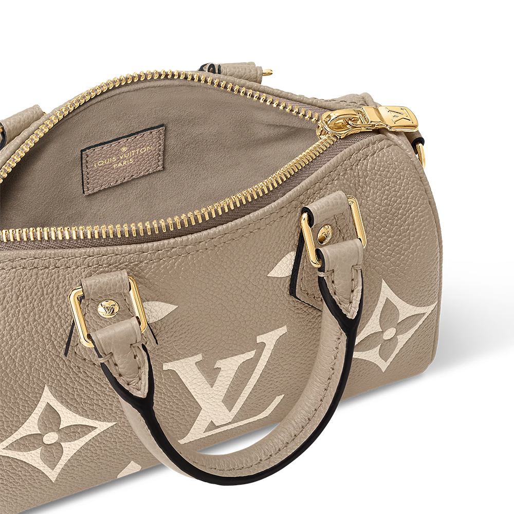 Louis Vuitton Nano Speedy Monogram Empreinte Leather Tourterelle / Crème1:1High-quality replica