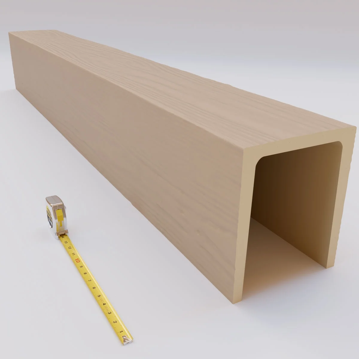 Ekena Millwork 3 1/2"W x 3 1/2"H x 120"L 3-Sided (U-Beam) Mena HeritageTimber Faux Wood Ceiling Beam, Kona Brown - Image 32