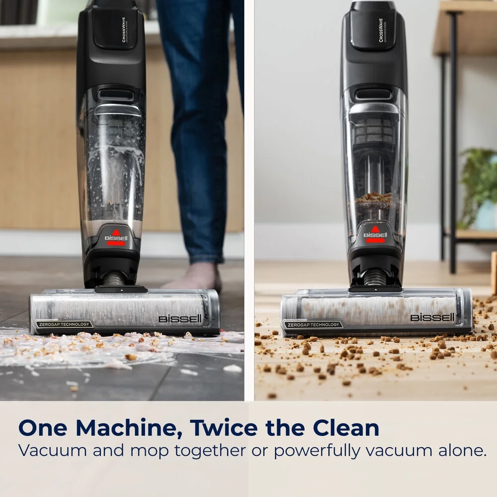BISSELL CrossWave? OmniForce? Edge, Cordless, Zero-Gap Edge Technology, Power Vac or Power Mop Mode, Self Cleaning Cycle, All-in-One Multi-Surface Cleaner, for Hard Surfaces or Area Rugs, 3930F