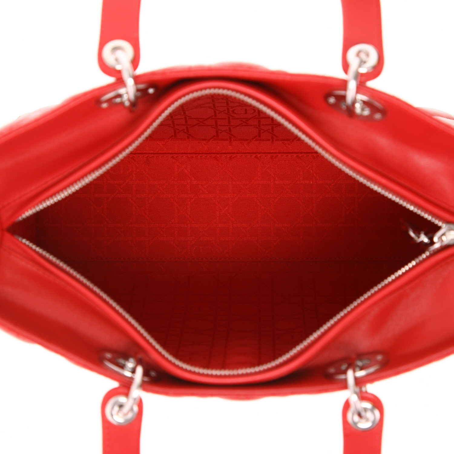 Dior Lady Dior handbag in red leather cannage1:1High-quality replica
