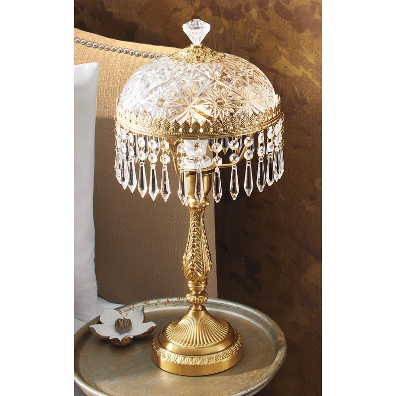 Adelia Crystal Table Lamp - MIDNIGHT VELVET CATALOG