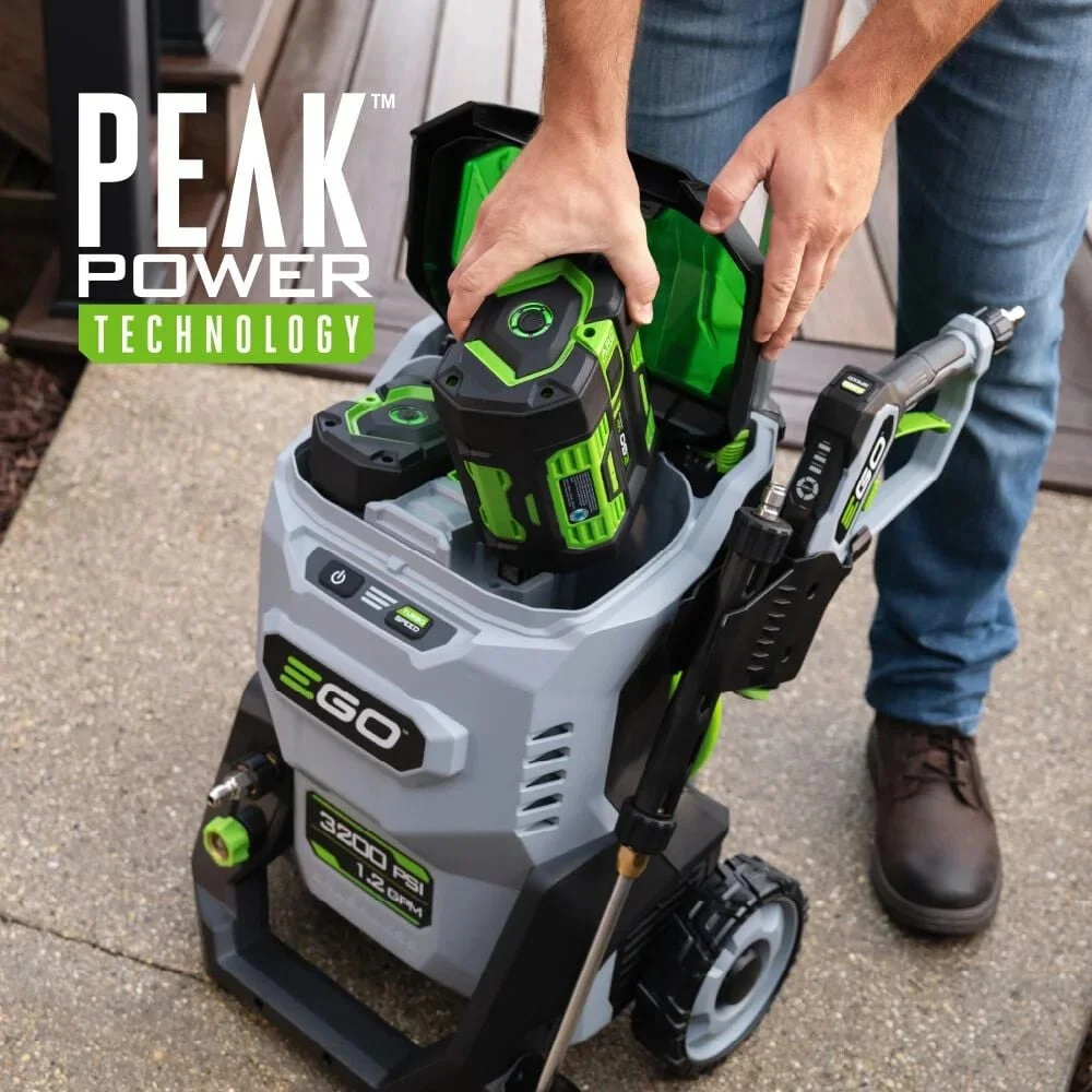 Ego Power+ 3200 Psi 1.2 Gpm Battery Powered Cold Water Pressure Washer With 5 Spray Nozzles Bare Tool - Image 6