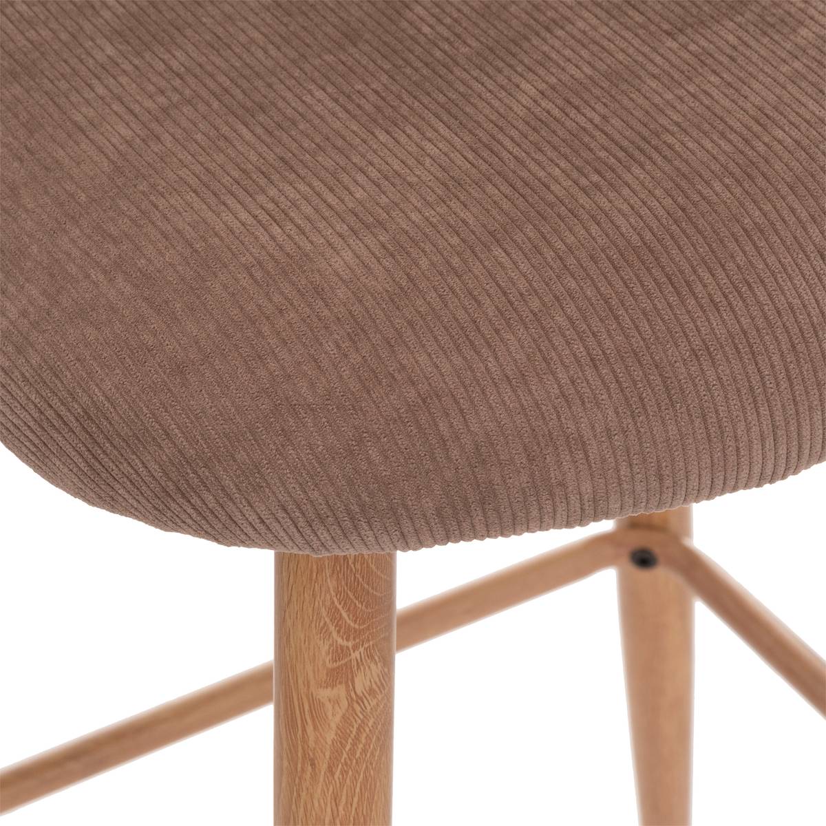 Bar chair "Celeste" Corduroy, Taupe grey