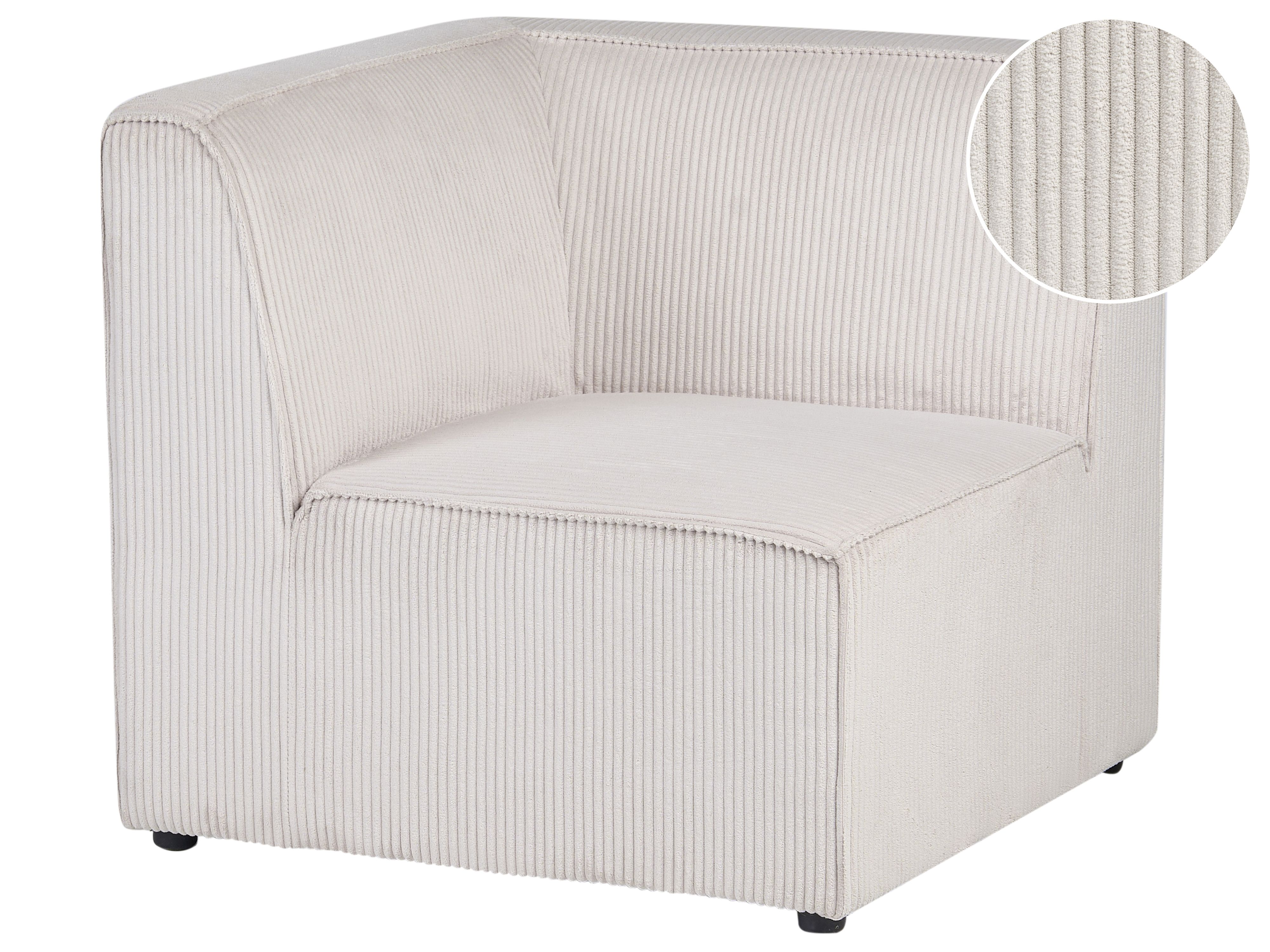 Corner Seat LEMVIG Corduroy Beige Left Hand