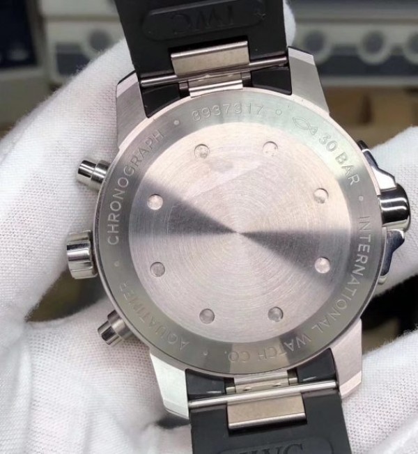 Replica IWC V6 Aquatimer Chrono IW3768 White Dial SS Bracelet A7750 - Top club