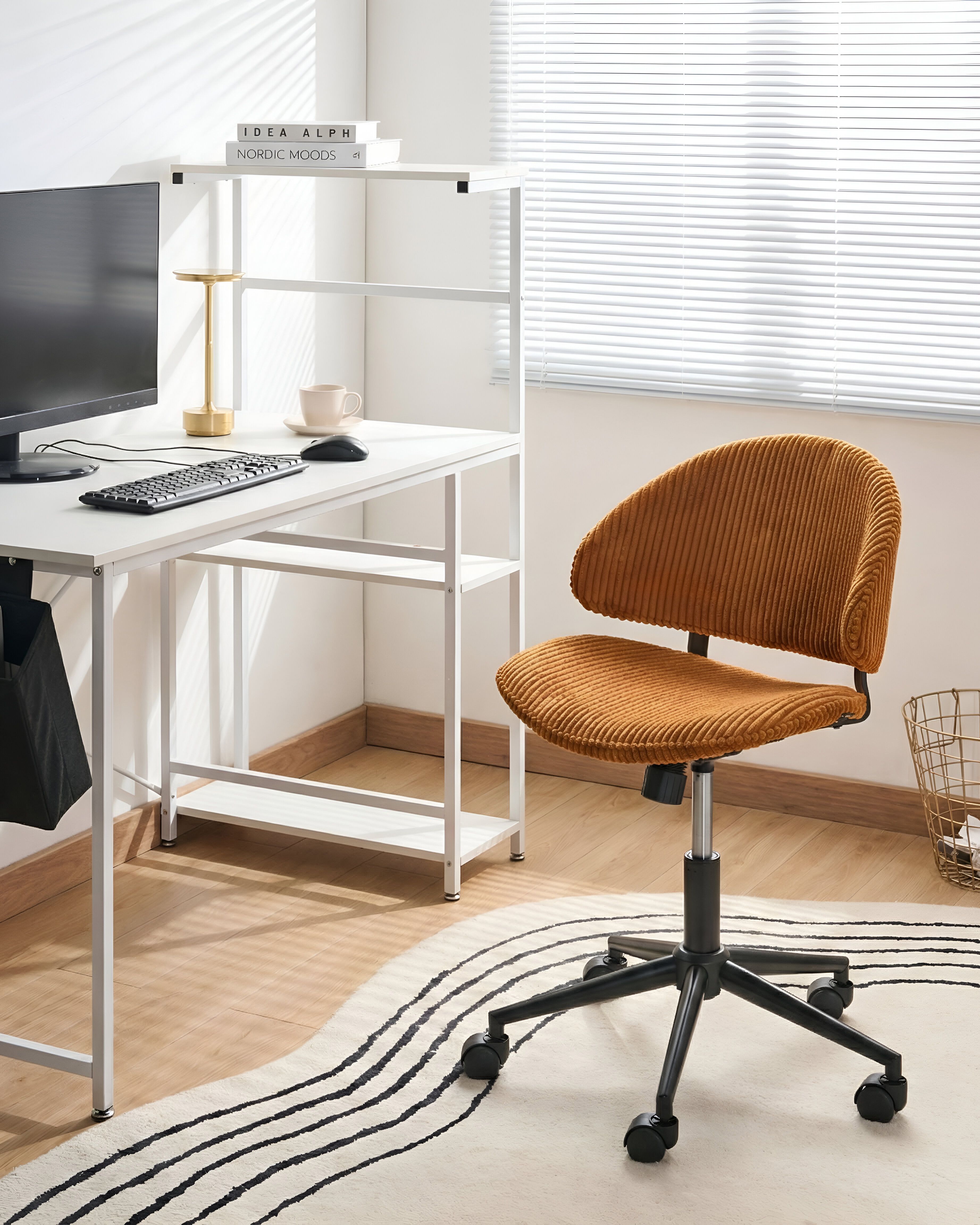 Office Chair KIANA Corduroy Orange
