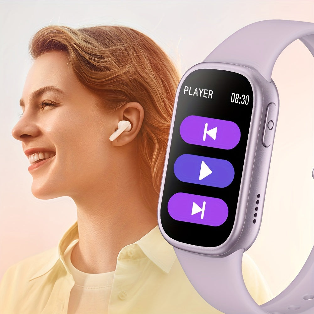 Waterdichte Smartwatch met 7 Dagen Batterijduur en Snellader voor Fitness Tracking