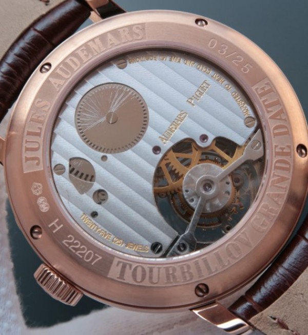 Replica Audemars Piguet TF Jules Tourbillon RG Big Date Gray Dial - Top club