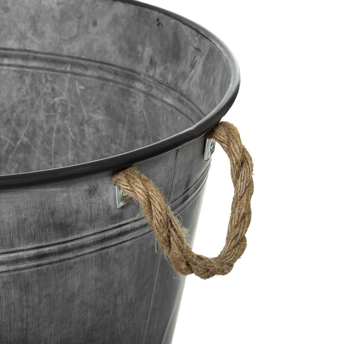 Pot, metal Grey, H.48 cm