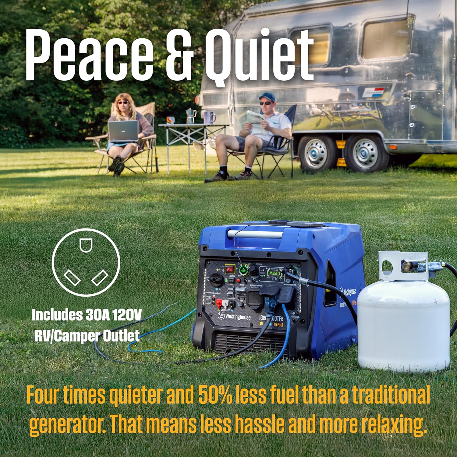 Westinghouse Tri-Fuel Portable Inverter Generator 8200 Peak Watt With Remote Electric Start - iGen8200TFc - Image 5 Westinghouse Tri-Fuel Portable Inverter Generator 8200 Peak Watt With Remote Electric Start - iGen8200TFc - Image 5