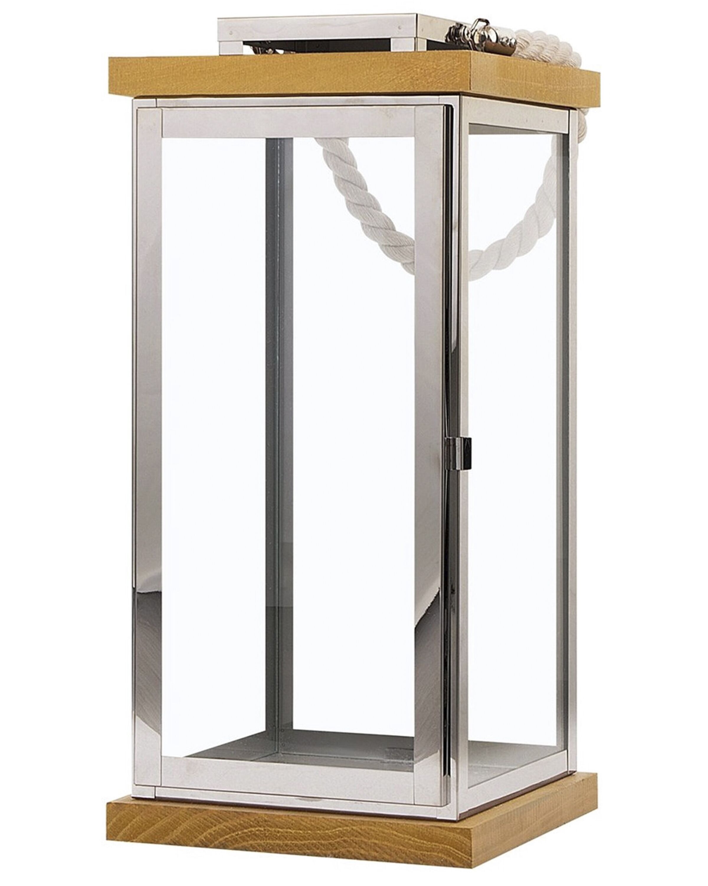 Lantern BORNEO Metal 41 cm Silver