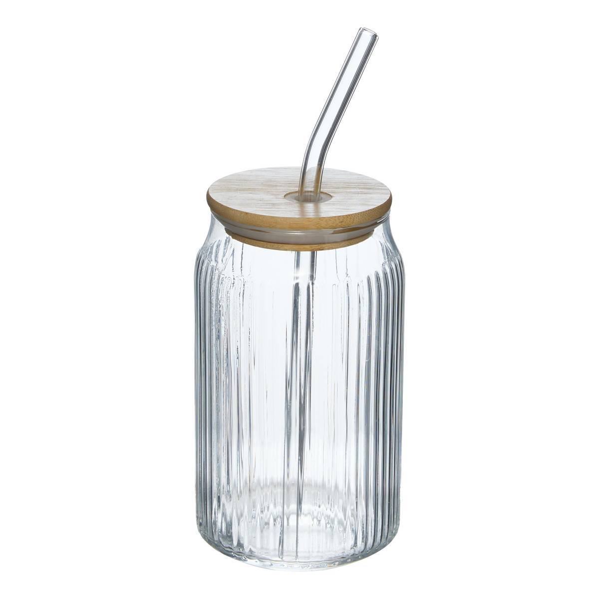 "Line" Glass Beer Mug 500 ml, glass, transparent