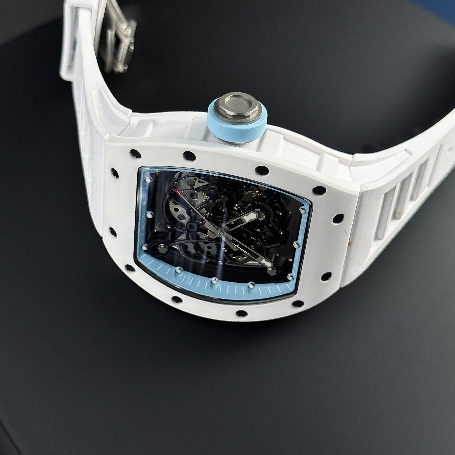 Richard Mille Replica 1:1 Watch RM055 Ceramic Bubba Wasson Blue Factory BBR 45mm - Top club
