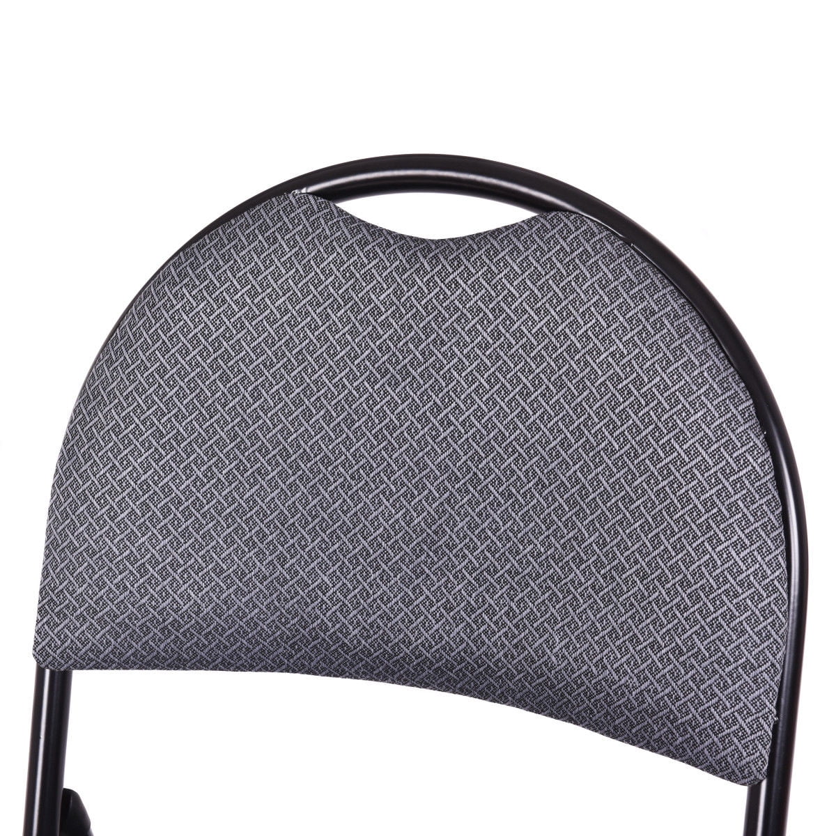 Costway Set of 6 Folding Chairs Fabric Upholstered Padded Seat Metal Frame Home Office Beige - Image 19