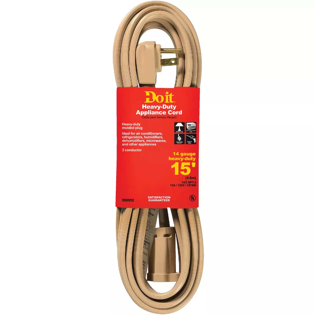Master Electrician 15 Ft. 14/3 15A Appliance & Air Conditioner Cord