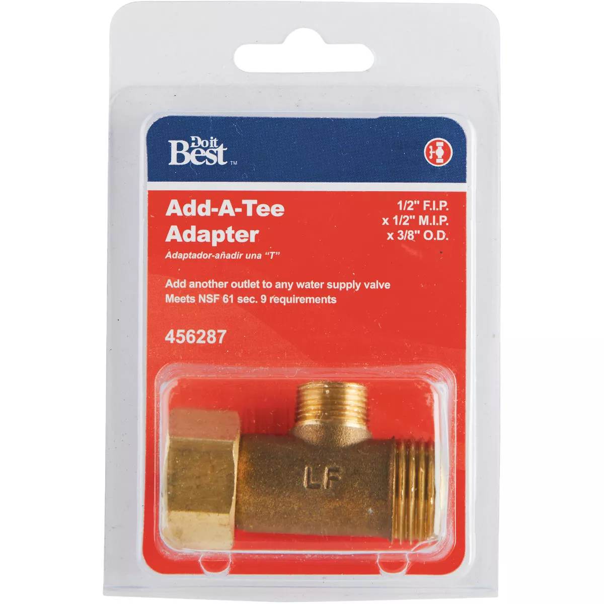 Do it Best 1/2 In. FIP x 1/2 In. MIP x 3/8 In. OD Brass Extender Tee