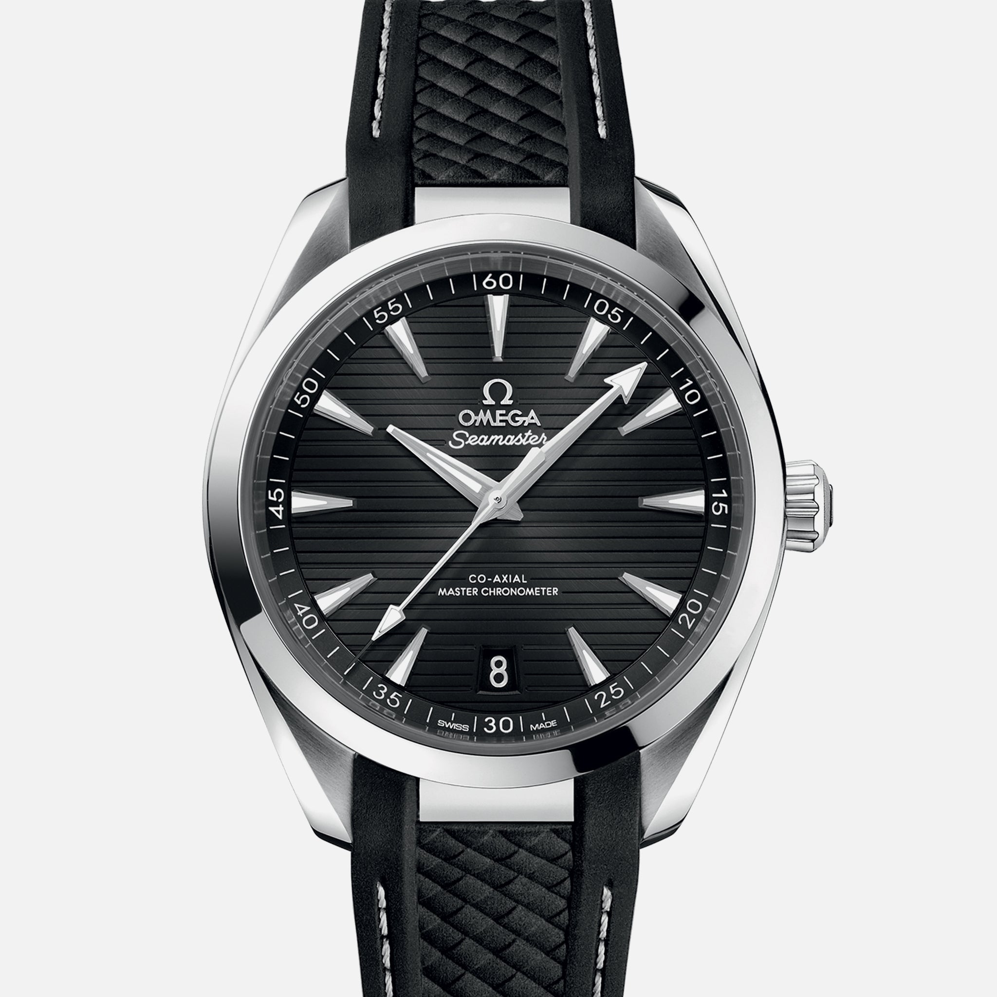 Seamaster Aqua Terra 150M Co-Axial Master Chronometer 41mm Black Dial On Rubber Strap(1:1 replica) - Top club