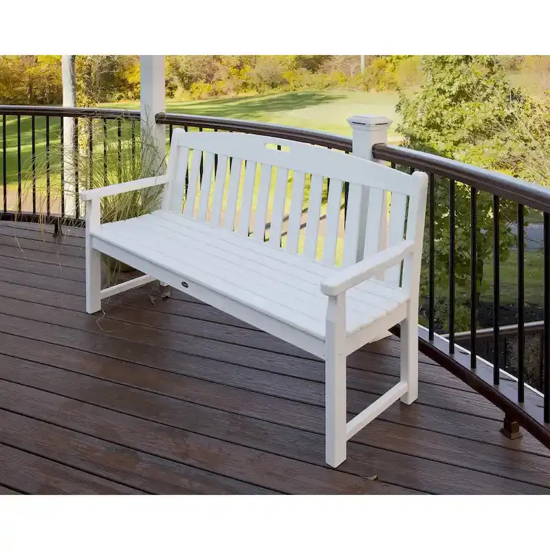 POLYWOOD Outdoor Bench, 60-Inch Recycled Plastic - Yacht Club - Image 5 POLYWOOD Outdoor Bench, 60-Inch Recycled Plastic - Yacht Club - Image 5