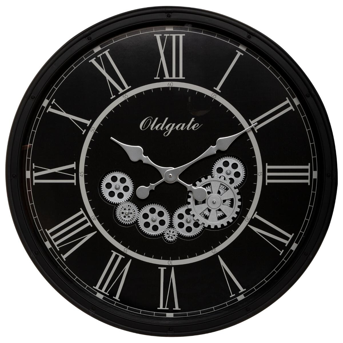 Clock"Loann" Black, D.76 cm