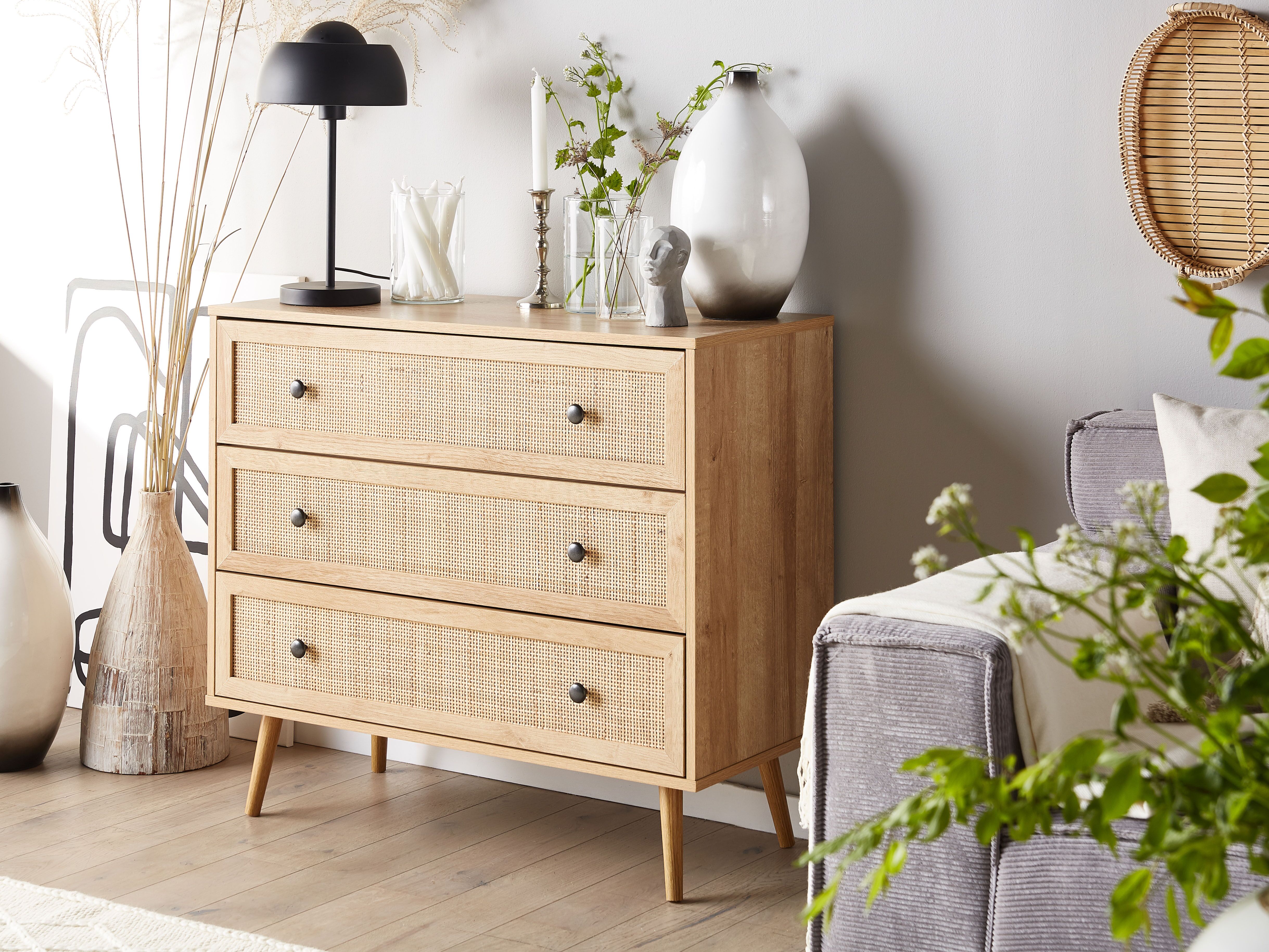 3 Drawer Chest PONCA Light Brown