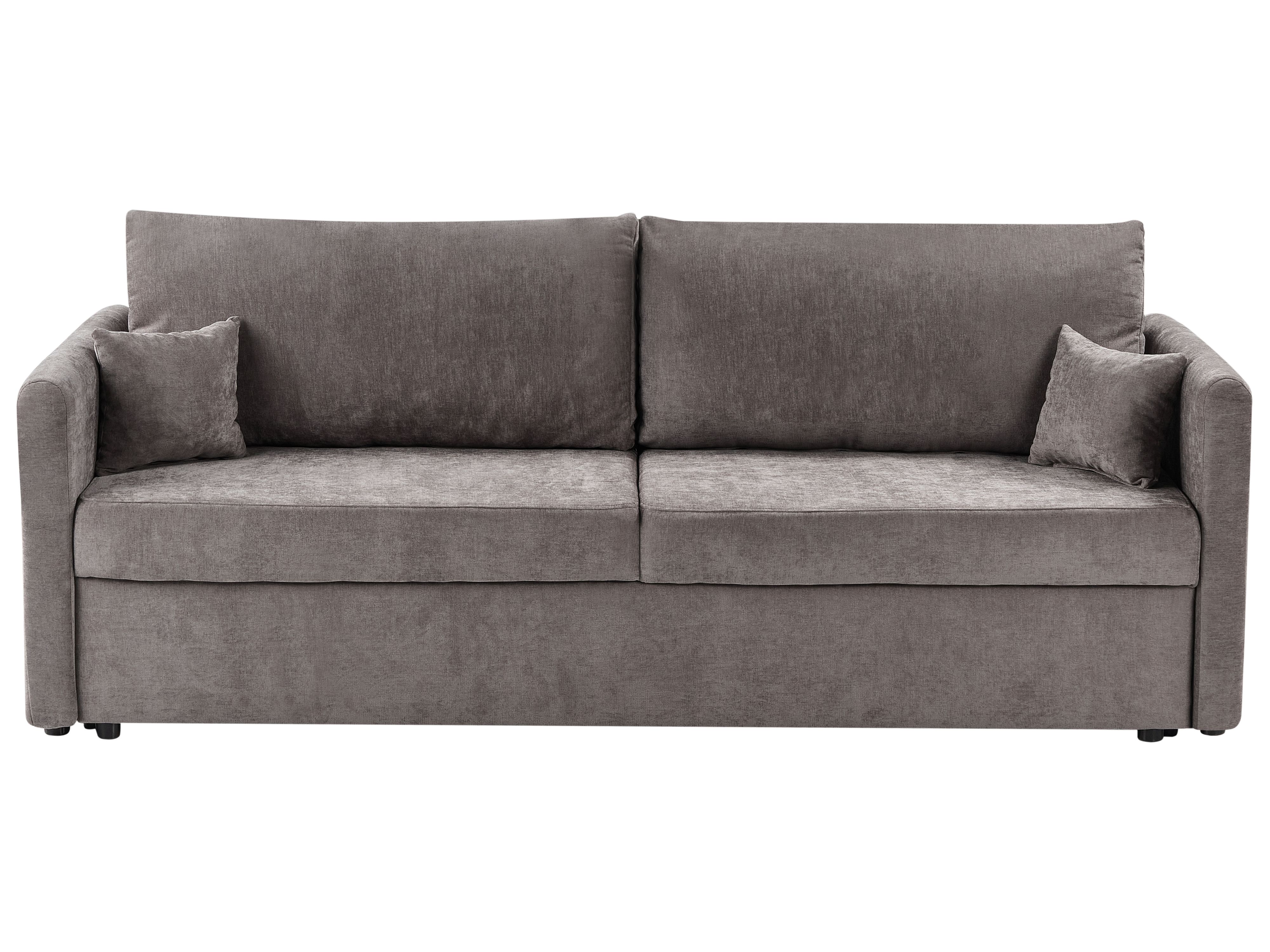 Sofa Bed 3 Seater BLEIK Chenille Taupe with Storage