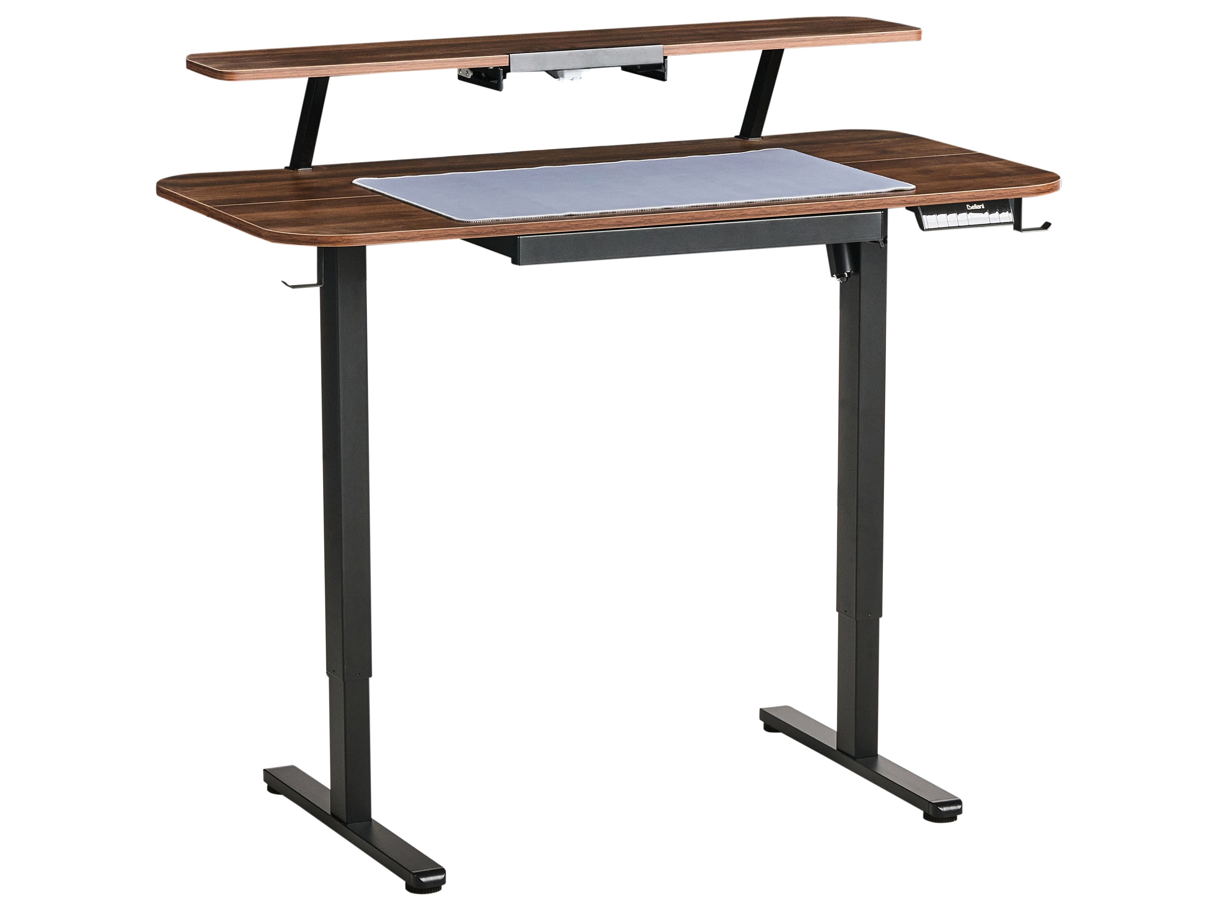 Electric Adjustable Standing Desk WILBANKS Brown/ Black 120 cm 60 cm with USB Port