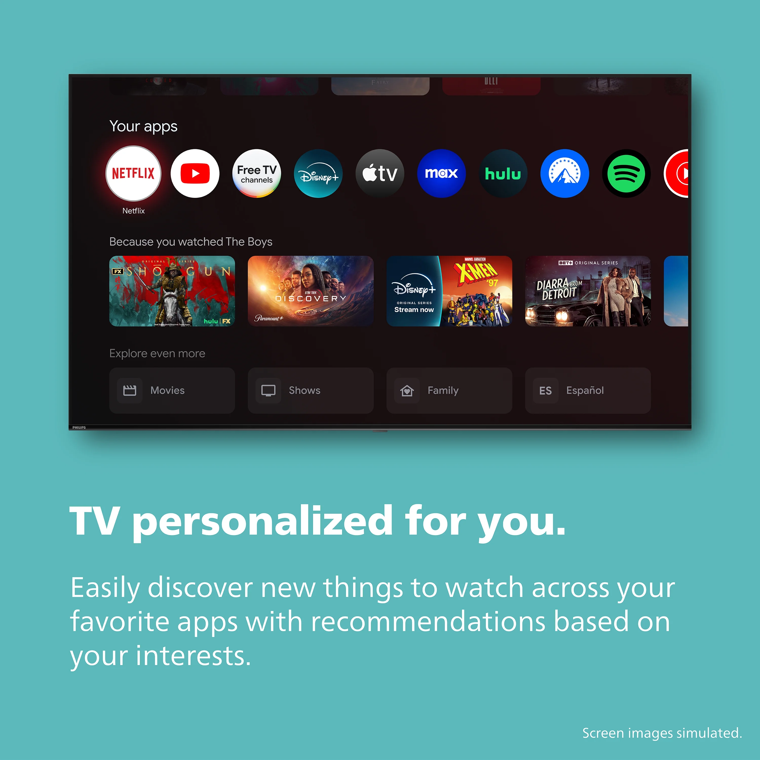 Philips 60�� Class 4K Ultra HD (2160p) Google Smart LED TV (60PUL7555/F7) - Image 12