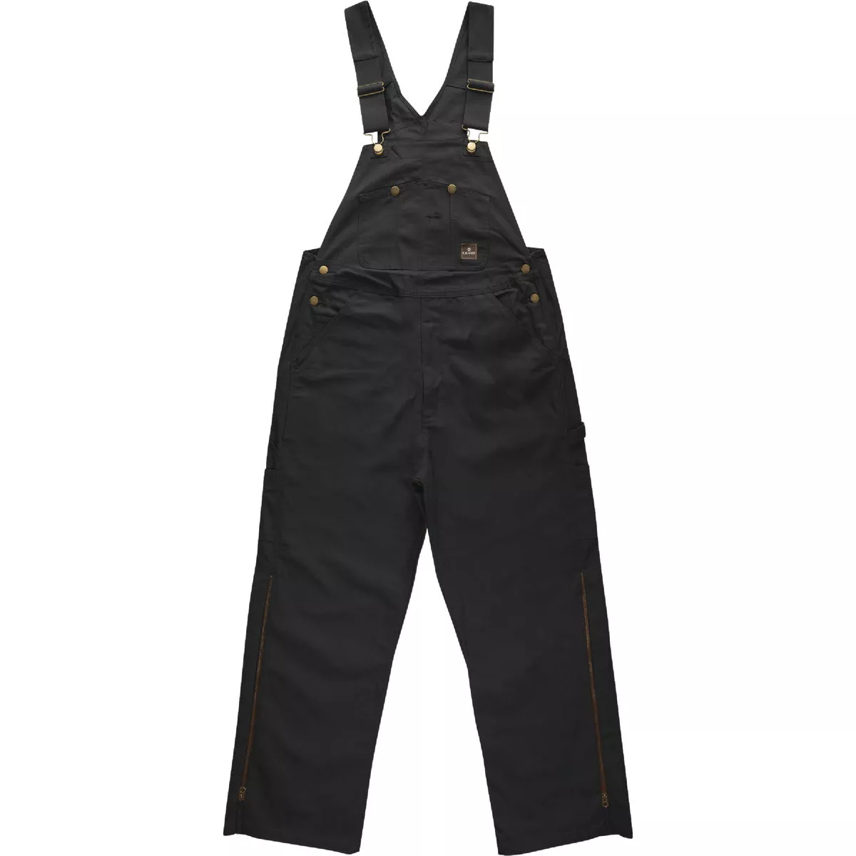 Berne Men's XL Black Heritage Insulated Duck Bib Overalls