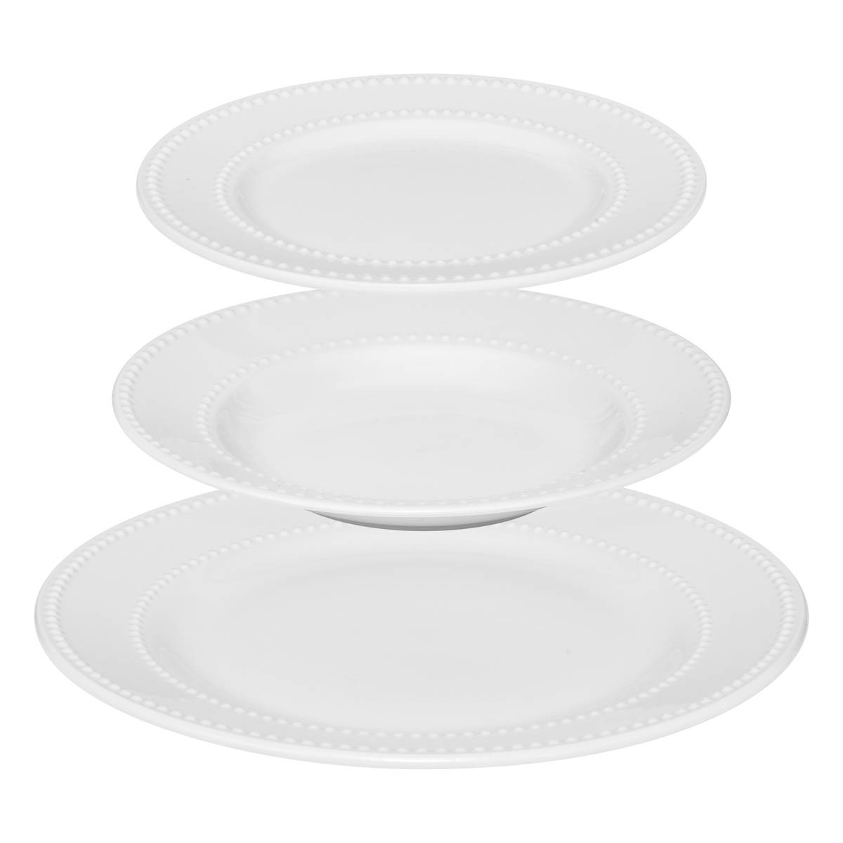 Dinner service"Perle" 18 pieces, white
