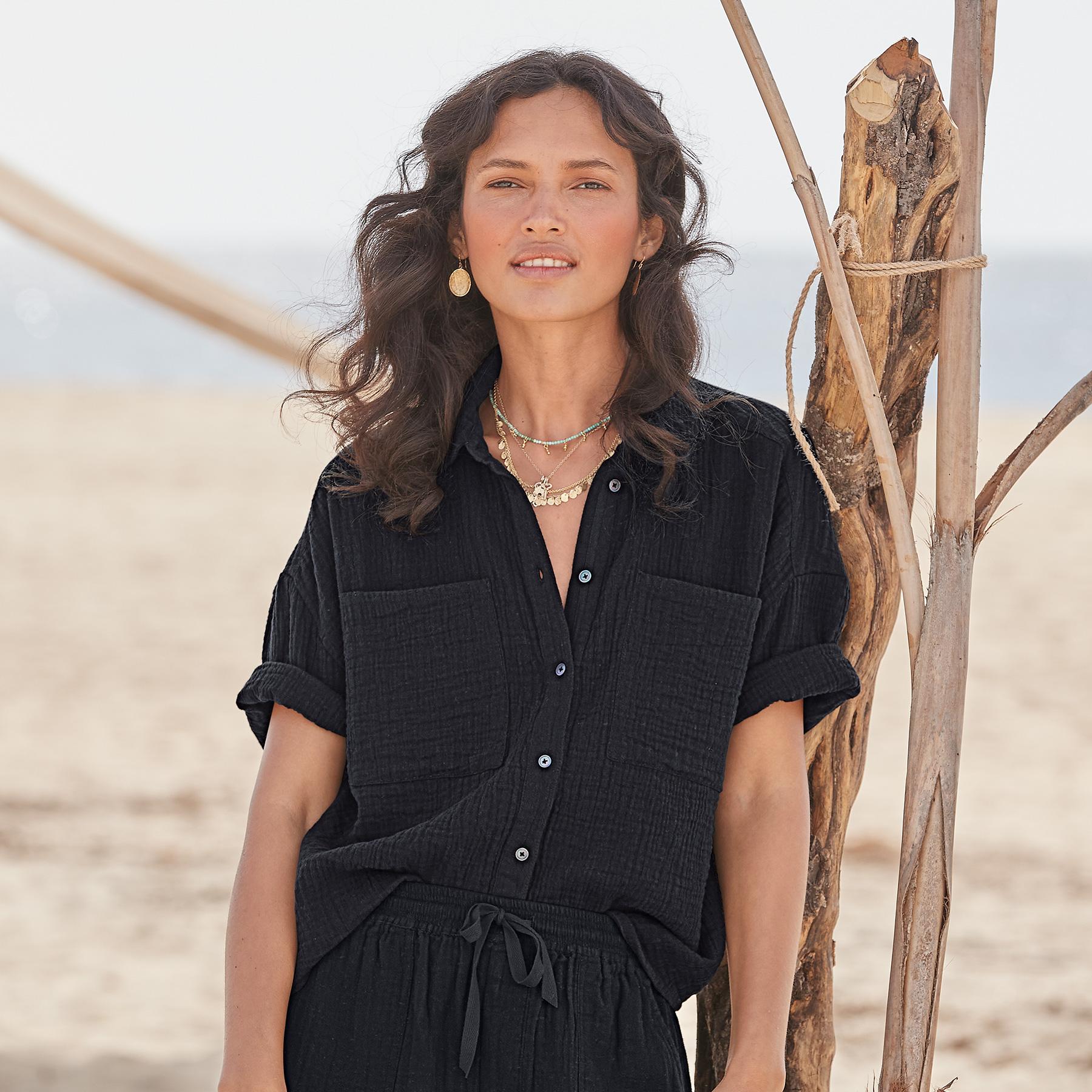 Mara Gauze Camp Shirt - Sundance Clothing