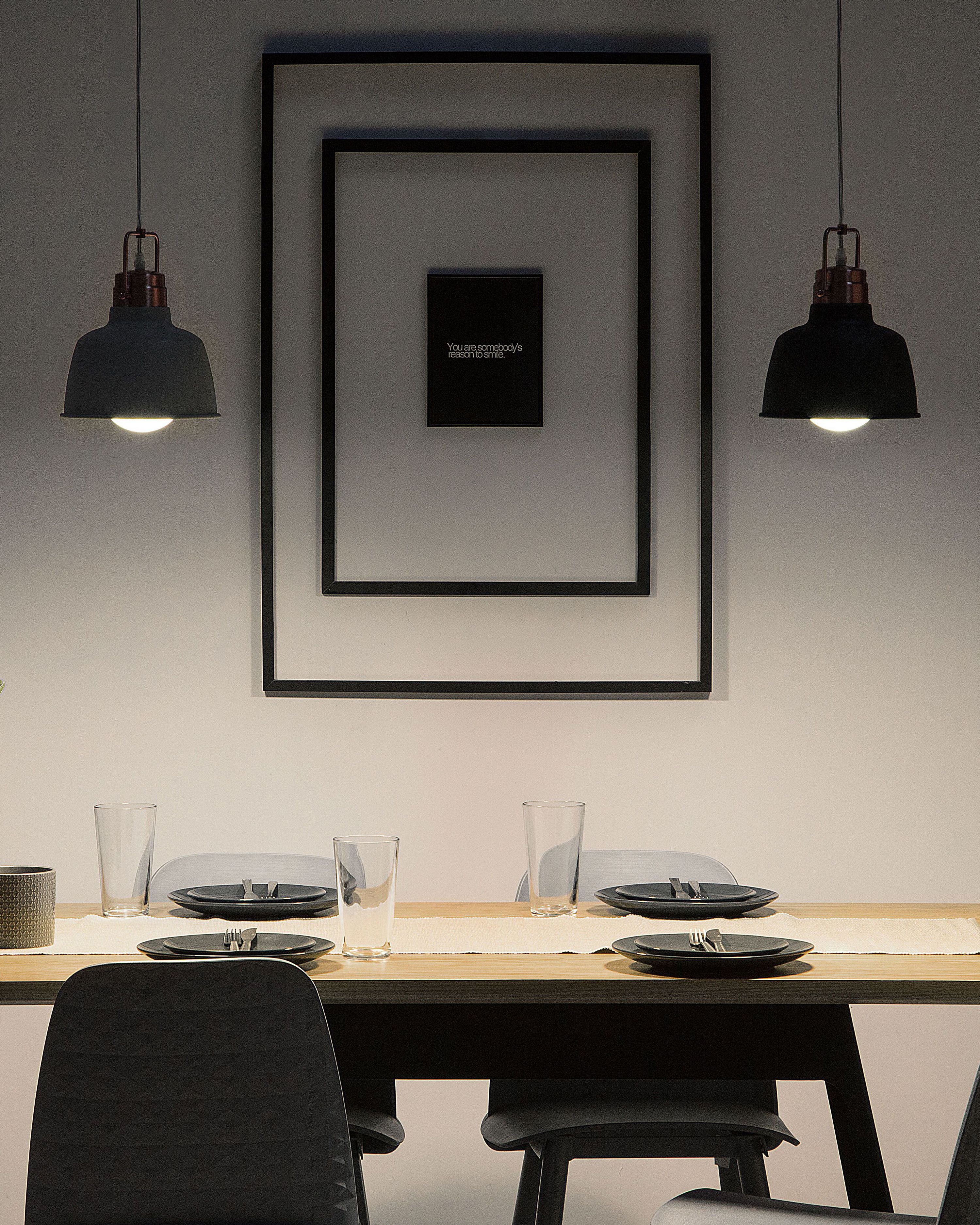 Pendant Lamp NARMADA Metal Graphite Grey