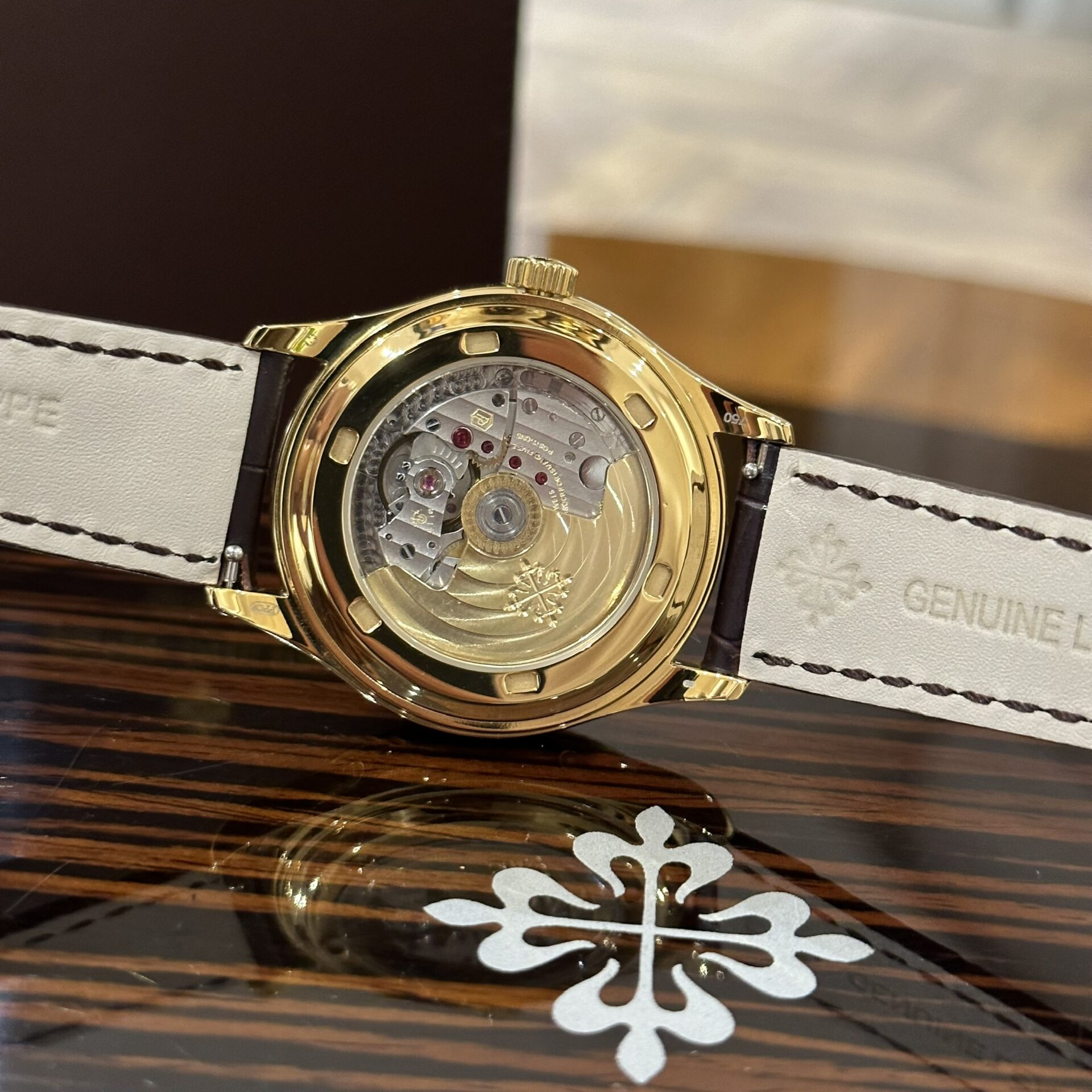 Patek Philippe Replica Watch Complications 5146 Gold Plated leather Strap 40mm - Top club