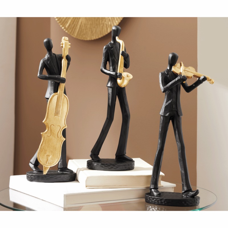 Set of 3 Jazz Musician Figurines - MIDNIGHT VELVET CATALOG