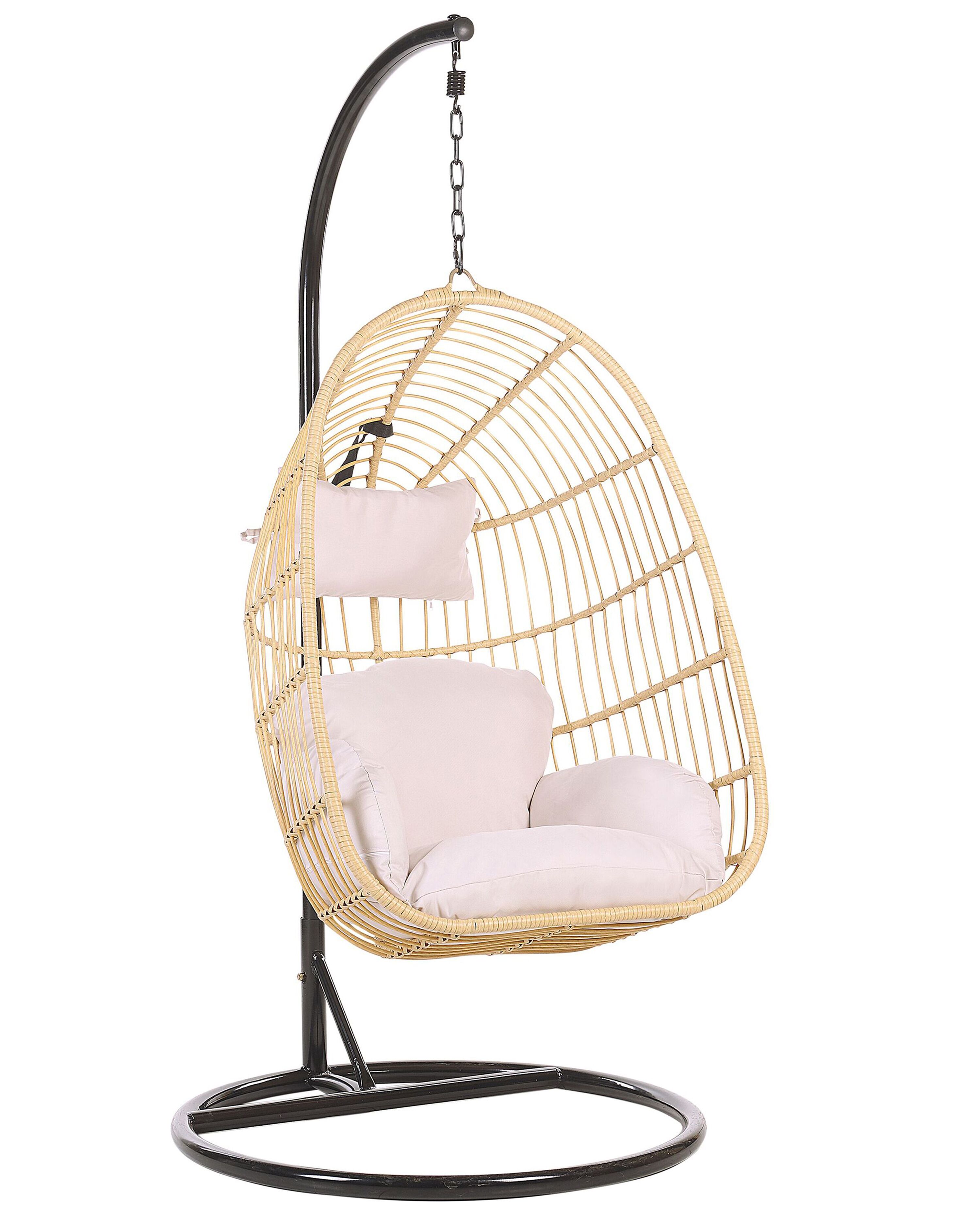 Hanging Chair with Stand CASOLI PE Rattan Natural