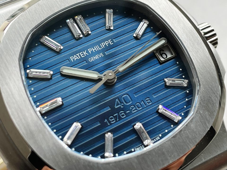 Replica PATEK PHILIPPE Nautilus 5711 40th Anniversary SS PPF 1:1 Best Edition Blue Dial on SS Bracelet A330 - Top club