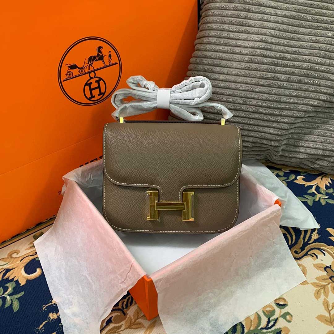 Replica Hermes Aaa-Constance Handbag 24Cm 19Cm Black/White/Pink1:1High-quality replica