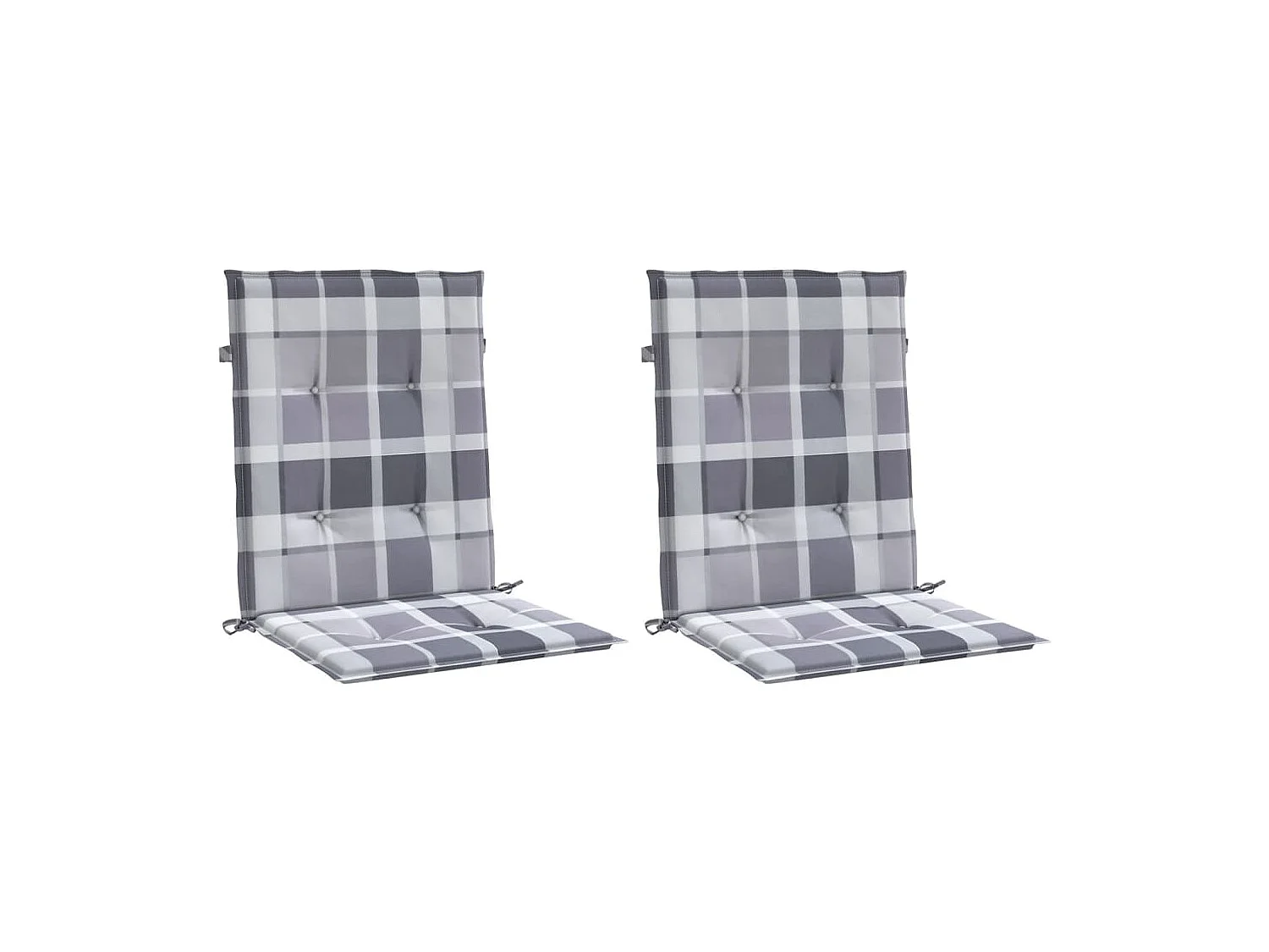 Coussins de chaise de jardin à dossier bas lot de 2