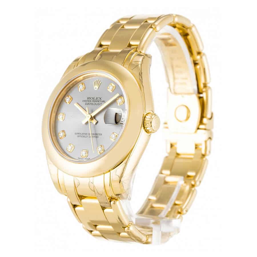 Rolex Pearl Master 81208 Gold   Diamond Dial Replica - Elite Watch Atelier