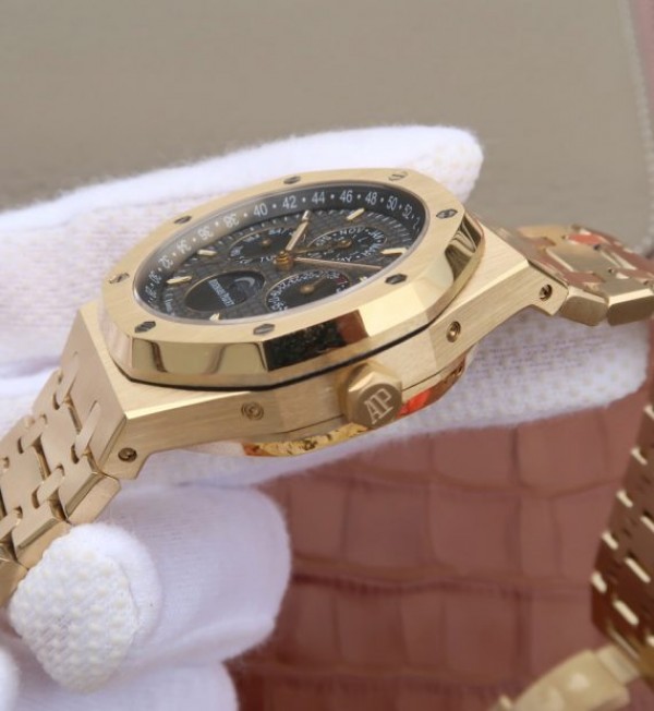 Replica Audemars Piguet JF Royal Oak 41mm 26574 YG Black Textured Dial A5134 - Top club