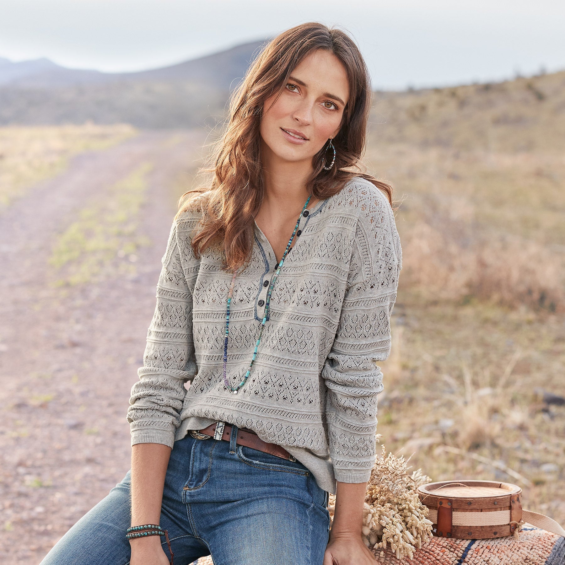 Devon Sweater Henley, Petite | Sundance Outlet - Sundance Clothing