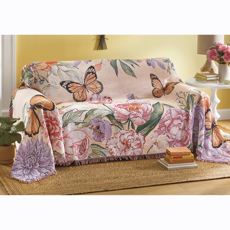 Spring Garden Tapestry Furniture Throw - MIDNIGHT VELVET CATALOG