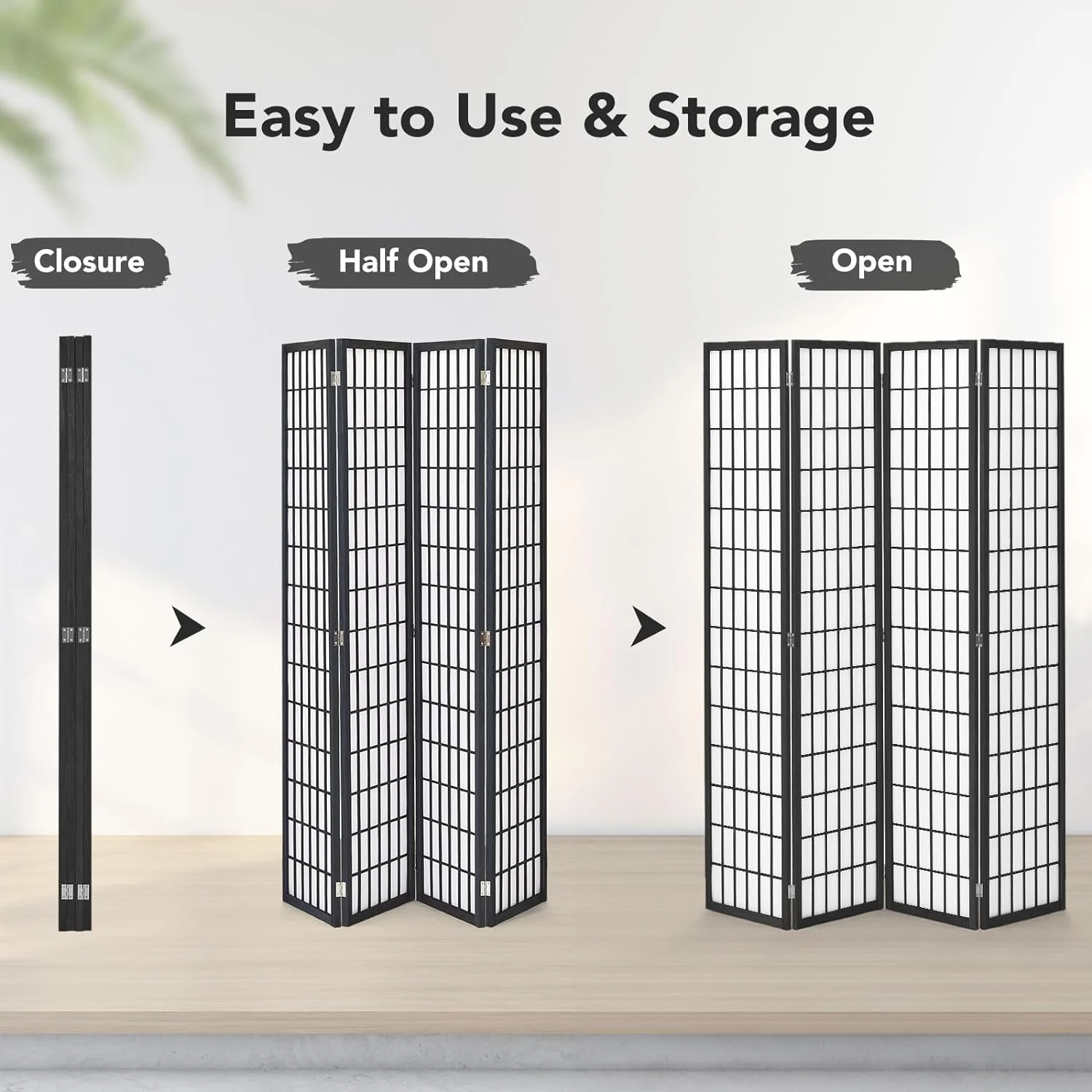 JOSTYLE Room Divider Wall Shoji Screen, 6 Panel Folding Privacy Screen for Room Separation, Japanese Wood Room Divider Screen, 5.9 Ft, Natural - Image 14