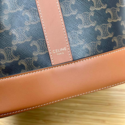 CELINE TRIOMPHE CANVAS medium-sized bucket bag high-quality replica bags