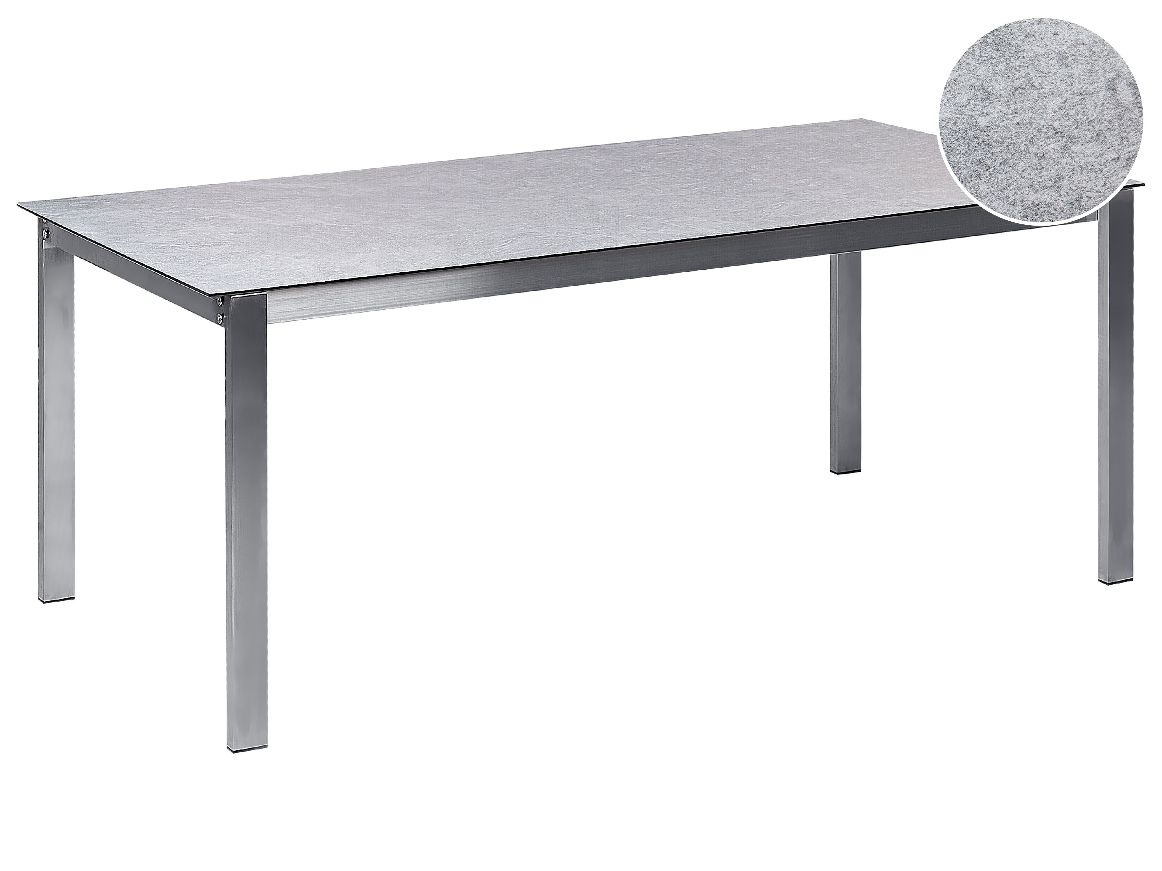 Garden Dining Table COSOLETO 180 cm 90 cm Glass Grey