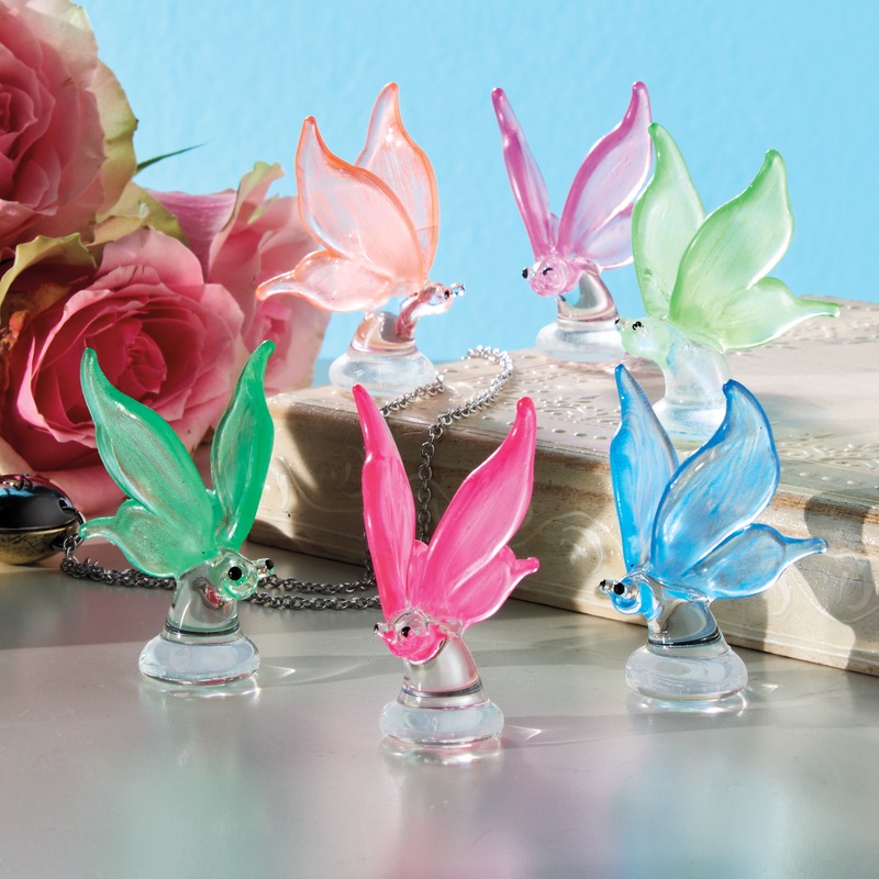 Set of 6 Glow-in-the-dark Glass Butterflies - MIDNIGHT VELVET CATALOG