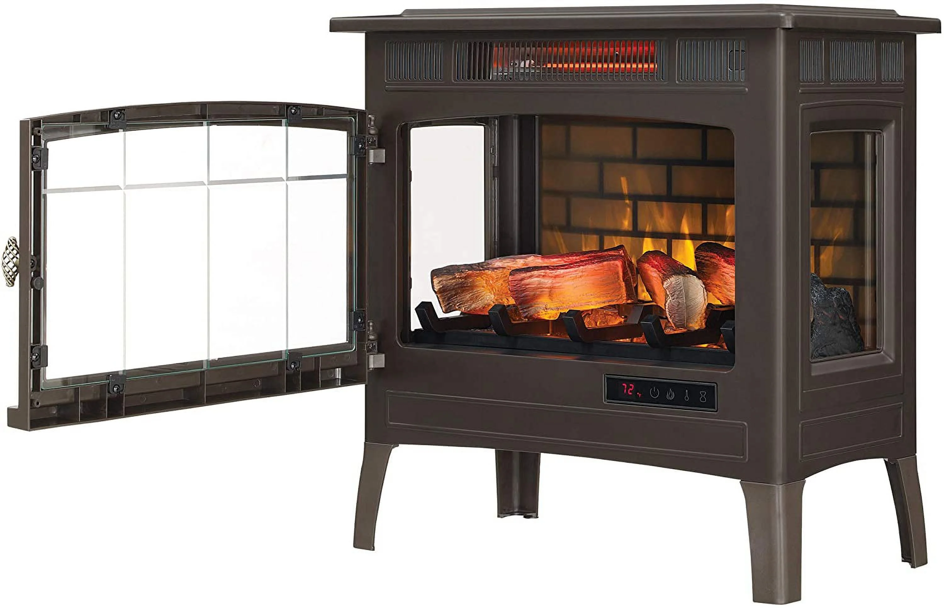 Duraflame 3D Black Infrared Electric Fireplace Stove with Remote Control - DFI-5010-01 - Image 30